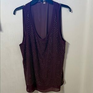 Elegant Sleeveless Burgundy Top